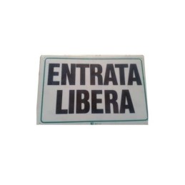CARTELLO PVC 30X20 'ENTRATA...