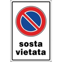 CARTELLO PVC 30X20 'SOSTA VIETATA'